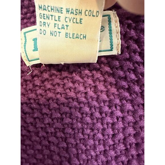 LL Bean | Vtg. Women’s Wool Blend Cableknit Button Cardigan Sweater- Size Large - Picture 4 of 6